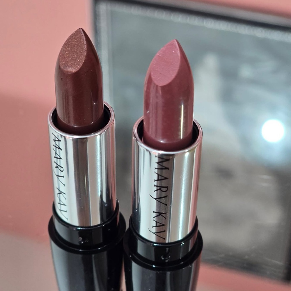 Mary Kay Lipstick Duo - Downtown Brown and Rosewood lip combo sale